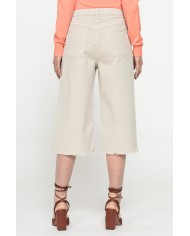 PANTALONI CULOTTE IN GABARDINA LEGGERA 
