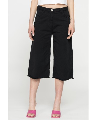 PANTALONI CULOTTE IN GABARDINA LEGGERA 