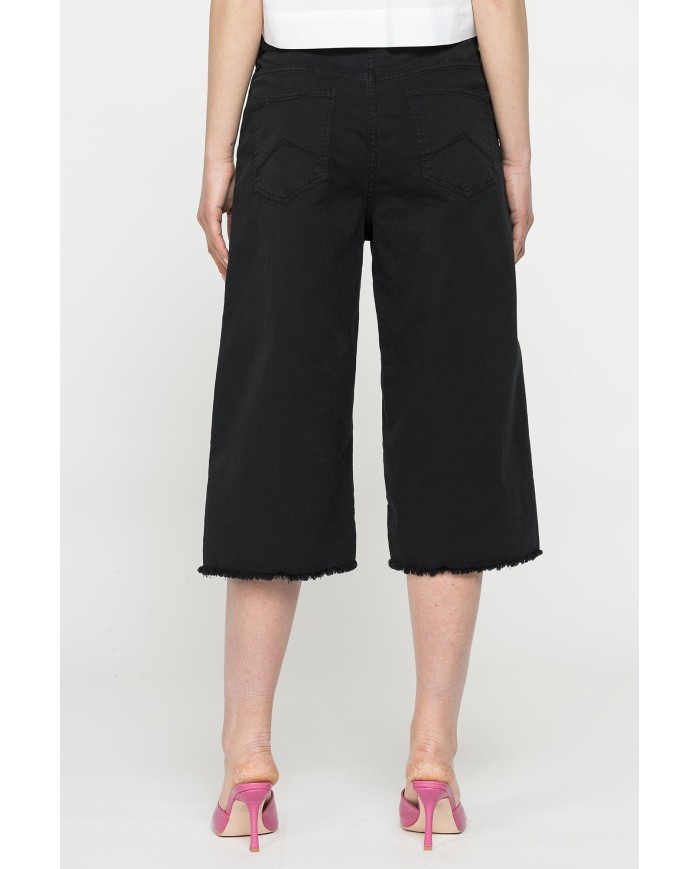 PANTALONI CULOTTE IN GABARDINA LEGGERA 