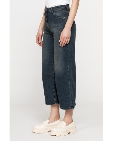 JEANS CULOTTE 5 TASCHE IN DENIM STRETCH 12,5oz