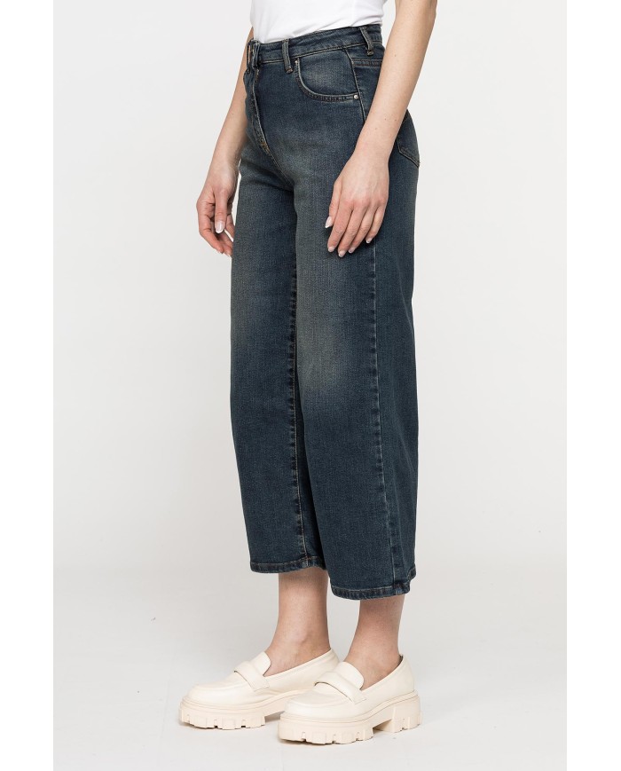 JEANS CULOTTE 5 TASCHE IN DENIM STRETCH 12,5oz