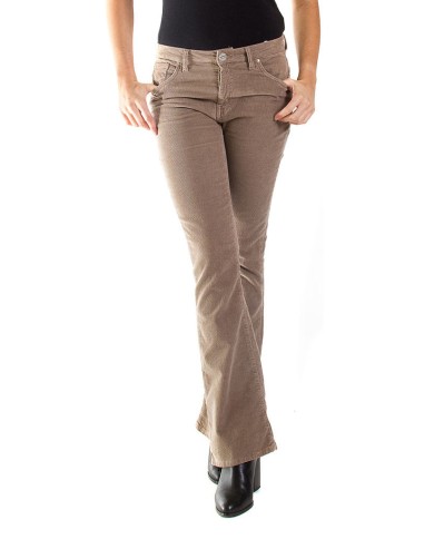 PANTALONE BOOTCUT IN VELLUTO STRETCH. MOD. 752. Vita regolare e gamba regolare