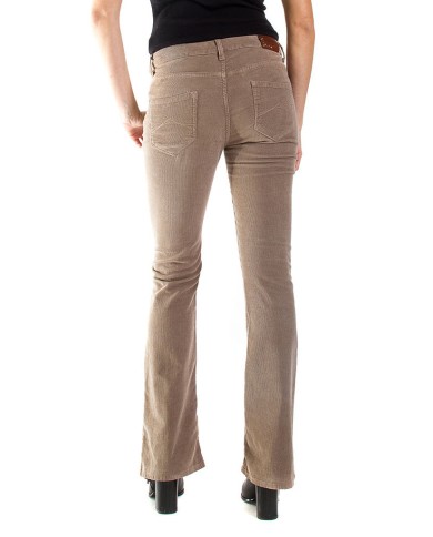 PANTALONE BOOTCUT IN VELLUTO STRETCH. MOD. 752. Vita regolare e gamba regolare