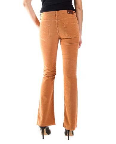 PANTALONE BOOTCUT IN VELLUTO STRETCH. MOD. 752. Vita regolare e gamba regolare