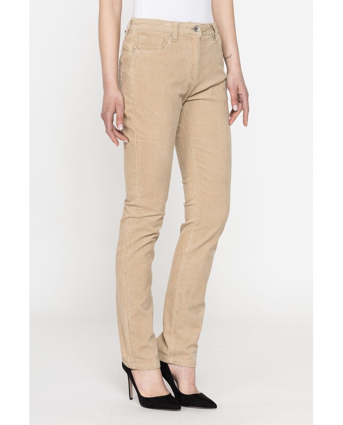 VELLUTO 1000r STRETCH MOD. 753. Vita alta e gamba regolare.