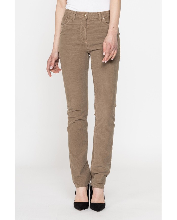 VELLUTO 1000r STRETCH MOD. 753. Vita alta e gamba regolare.