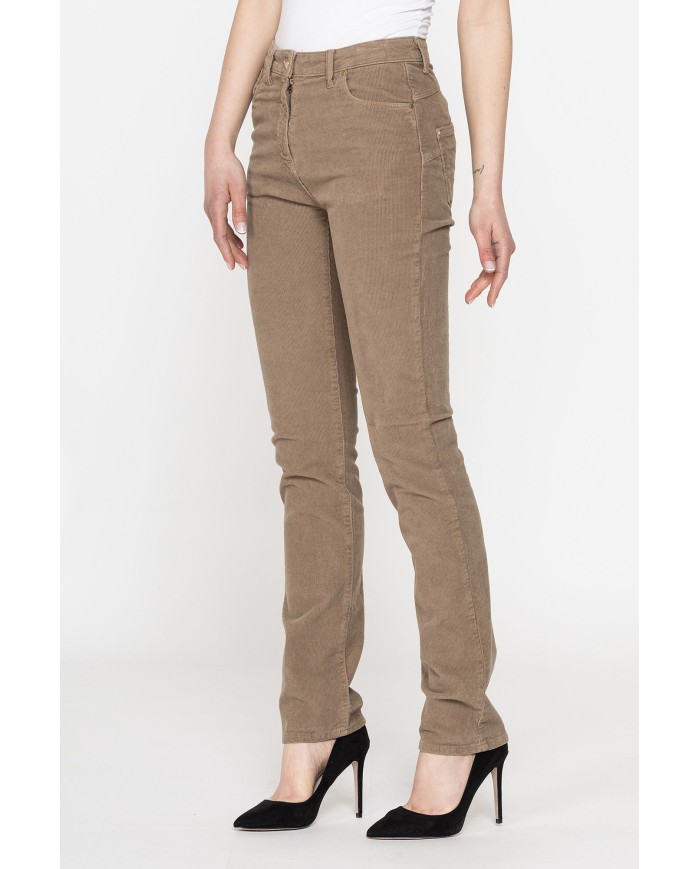 VELLUTO 1000r STRETCH MOD. 753. Vita alta e gamba regolare.