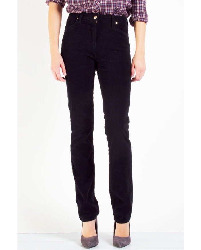 VELLUTO 1000r STRETCH MOD. 753. Vita alta e gamba regolare.