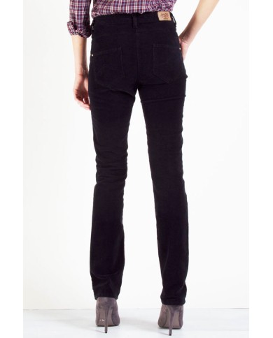 VELLUTO 1000r STRETCH MOD. 753. Vita alta e gamba regolare.