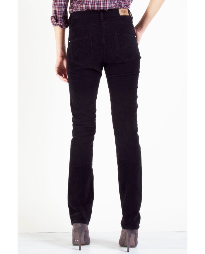 VELLUTO 1000r STRETCH MOD. 753. Vita alta e gamba regolare.