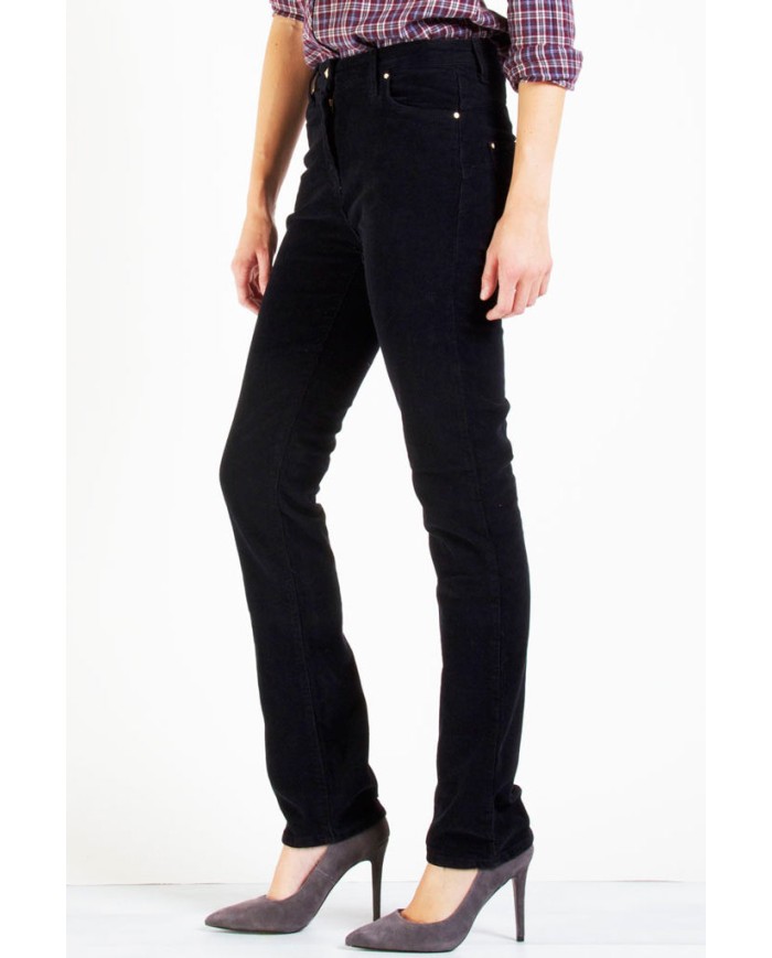 VELLUTO 1000r STRETCH MOD. 753. Vita alta e gamba regolare.