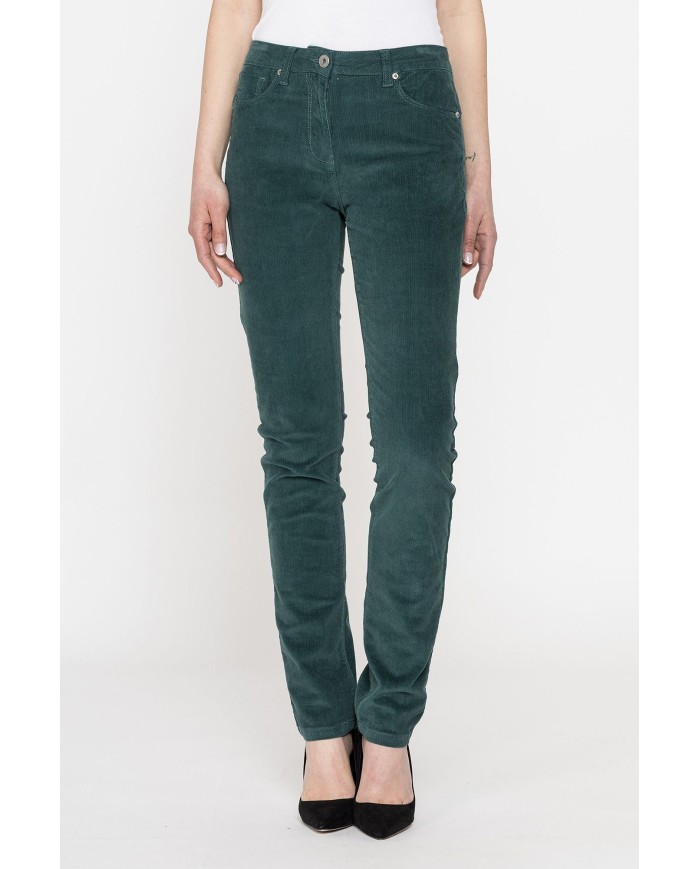 VELLUTO 1000r STRETCH MOD. 753. Vita alta e gamba regolare.