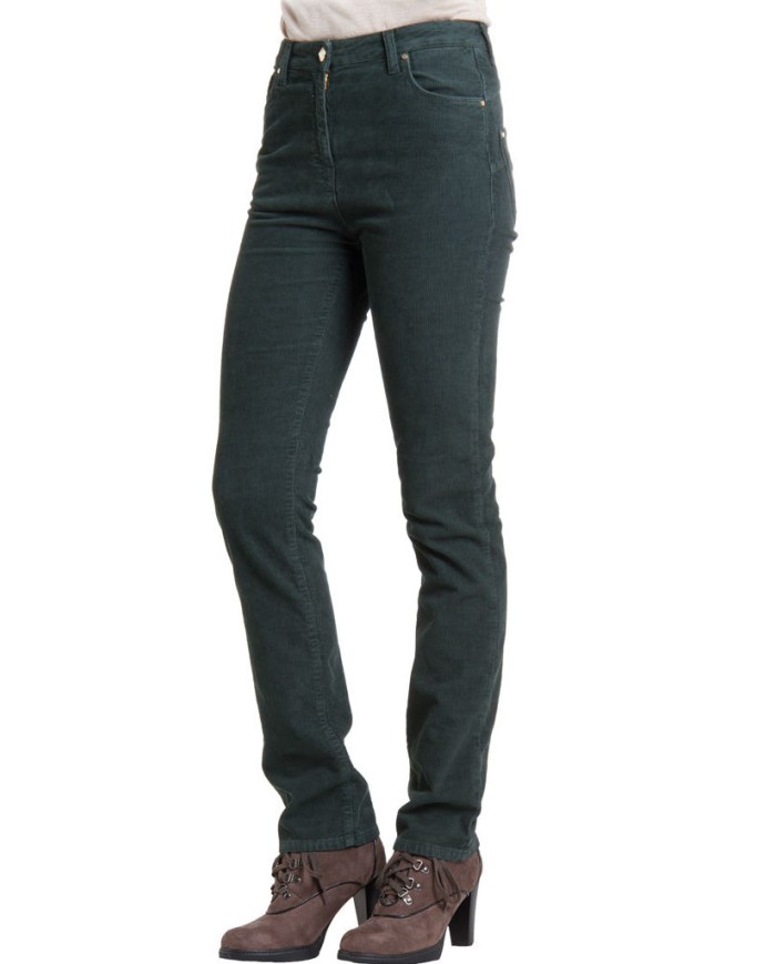 VELLUTO 1000r STRETCH MOD. 753. Vita alta e gamba regolare.