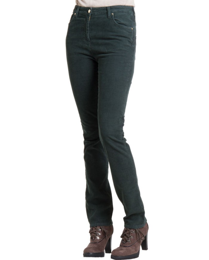 VELLUTO 1000r STRETCH MOD. 753. Vita alta e gamba regolare.