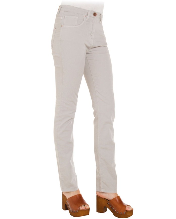 GABARDINA STRETCH MOD. 753. Vita alta e gamba regolare.