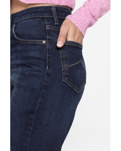 JEANS 5 TASCHE GAMBA DRITTA IN DENIM STRETCH