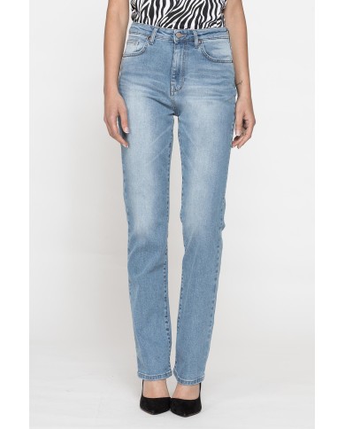 JEANS 5 TASCHE GAMBA DRITTA IN DENIM STRETCH