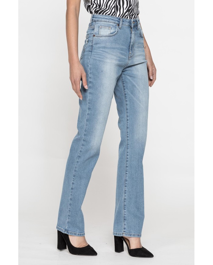 JEANS 5 TASCHE GAMBA DRITTA IN DENIM STRETCH