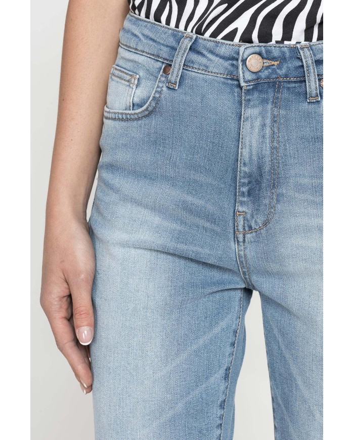 JEANS 5 TASCHE GAMBA DRITTA IN DENIM STRETCH