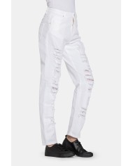 PANTALONE IN COLOR JEANS STRETCH MOD. 753. Vita regolare e gamba morbida.