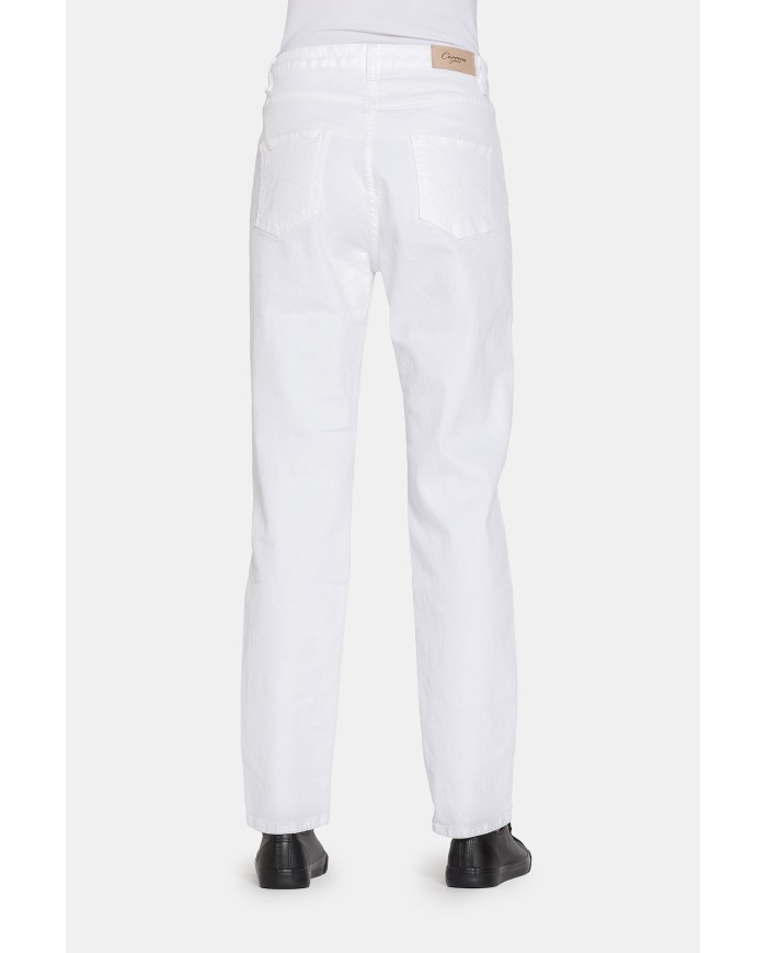 PANTALONE IN COLOR JEANS STRETCH MOD. 753. Vita regolare e gamba morbida.