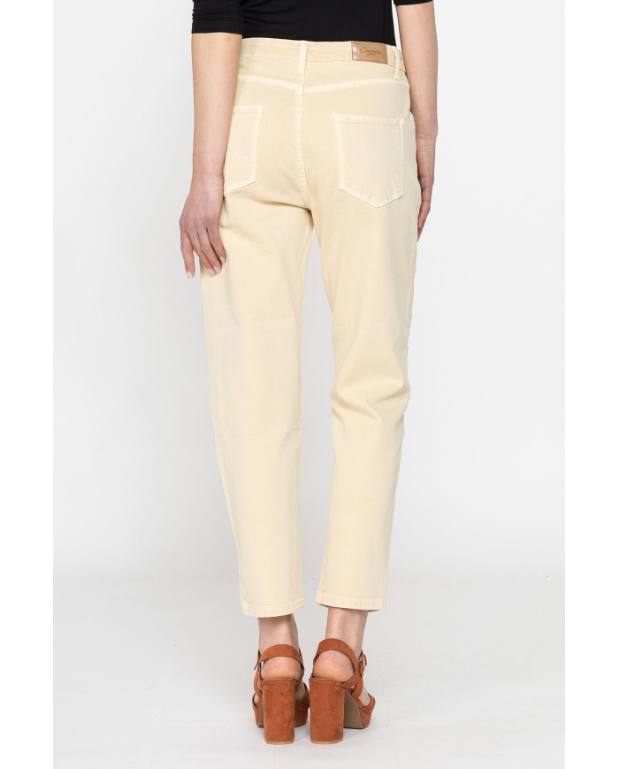 PANTALONE IN COLOR JEANS STRETCH MOD. 753. Vita regolare e gamba morbida.