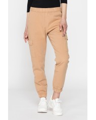 PANTALONE CARGO CON CINTURA ELASTICA MOD.756A IN TESSUTO GABARDINA LEGGERA.Vita e gamba regolari.
