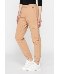 PANTALONE CARGO CON CINTURA ELASTICA MOD.756A IN TESSUTO GABARDINA LEGGERA.Vita e gamba regolari.