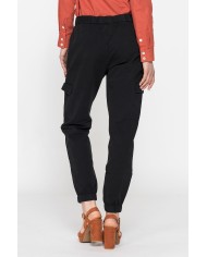 PANTALONE CARGO CON CINTURA ELASTICA MOD.756A IN TESSUTO GABARDINA LEGGERA.Vita e gamba regolari.