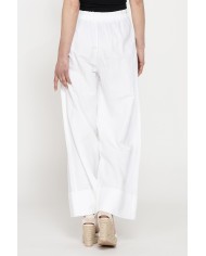 PANTALONE A PALAZZO CON ELASTICO IN LINO COTONE