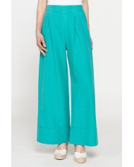 PANTALONE A PALAZZO CON ELASTICO IN LINO COTONE