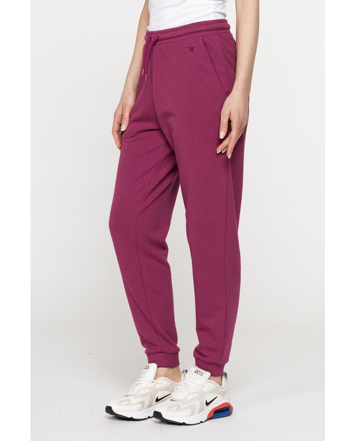 PANTALONE COMODO IN FELPA CON CINTURA ARRICCIATA
