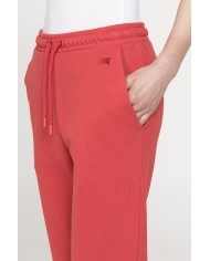 PANTALONE COMODO IN FELPA CON CINTURA ARRICCIATA