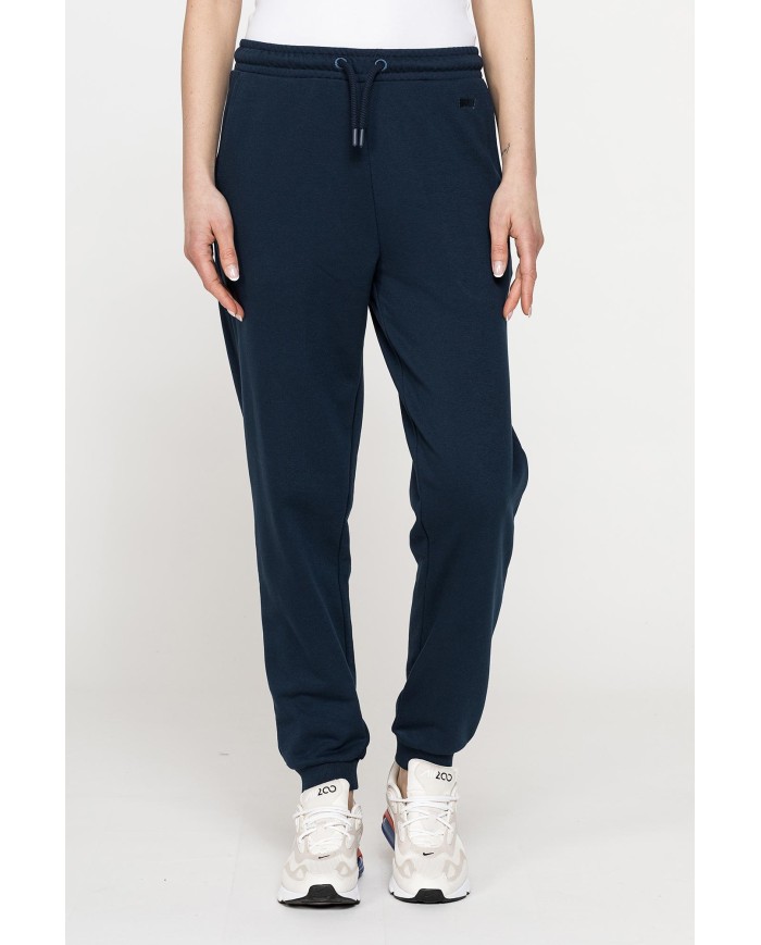 PANTALONE COMODO IN FELPA CON CINTURA ARRICCIATA