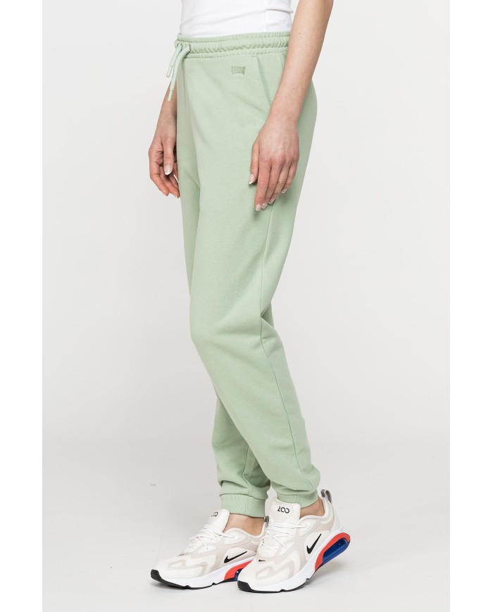 PANTALONE COMODO IN FELPA CON CINTURA ARRICCIATA