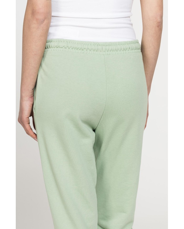 PANTALONE COMODO IN FELPA CON CINTURA ARRICCIATA