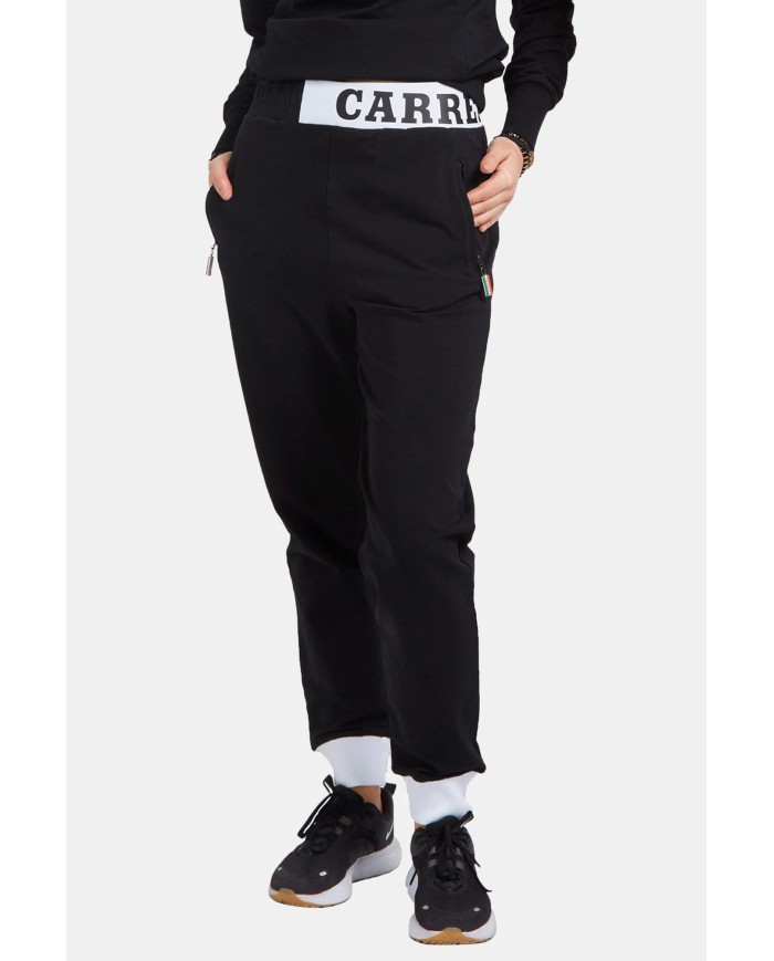 PANTALONE IN FELPA CON ELASTICO BICOLORE