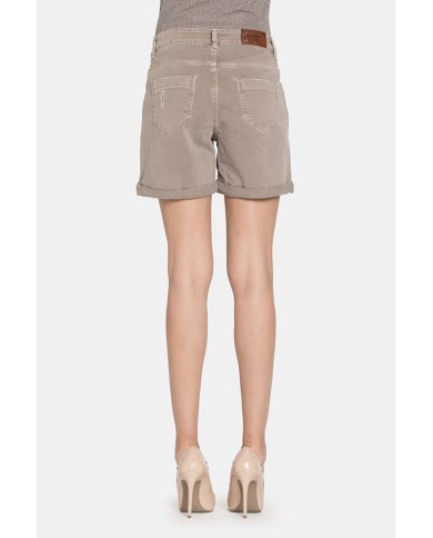 SHORT IN JEANS COLOR STRETCH. MOD. 757. Vita regolare e gamba morbida.