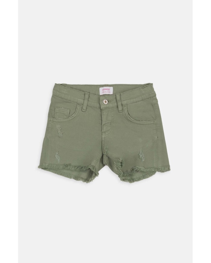 PANTALONE CORTO SUPER STRETCH 9 oz. Vita regolare e gamba regolare.