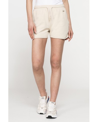 SHORTS IN FELPA CON CINTURA ARRICCIATA