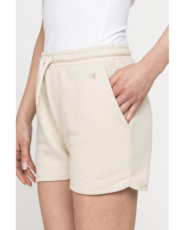SHORTS IN FELPA CON CINTURA ARRICCIATA