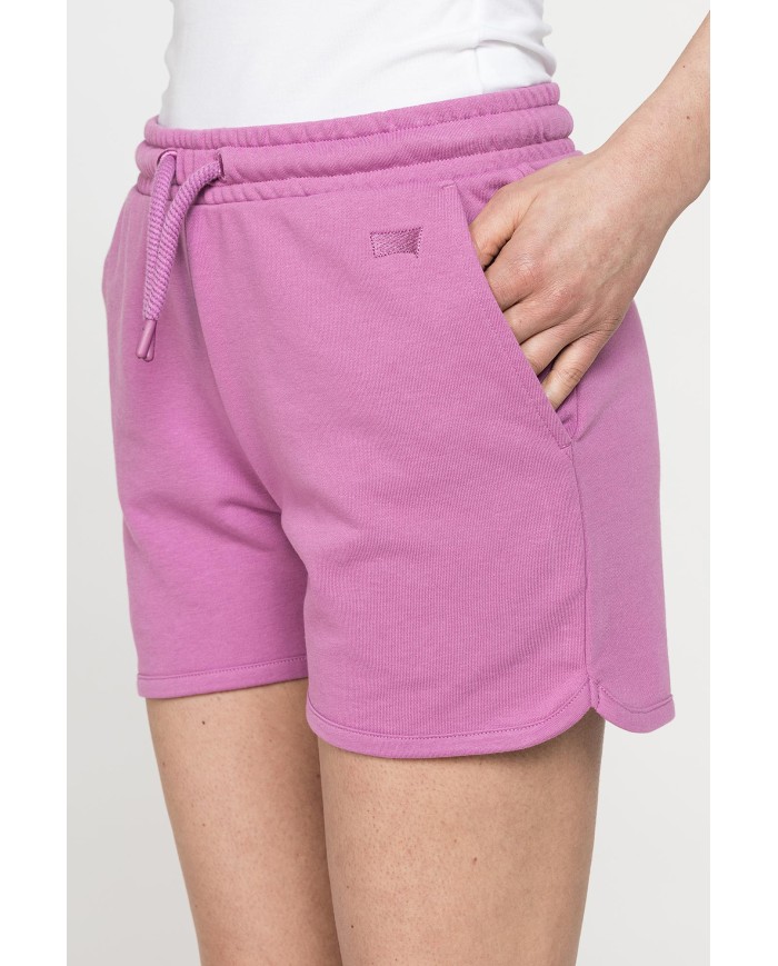 SHORTS IN FELPA CON CINTURA ARRICCIATA