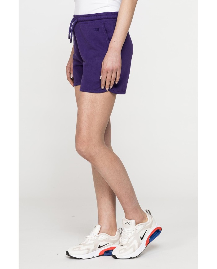 SHORTS IN FELPA CON CINTURA ARRICCIATA