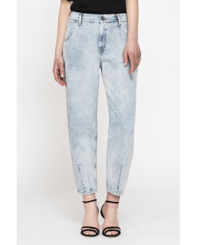 JEANS 5 TASCHE CON ELASTICO IN CINTURA MOD.758A IN DENIM 13,5 oz. Vita alta e gamba morbida