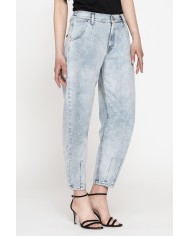 JEANS 5 TASCHE CON ELASTICO IN CINTURA MOD.758A IN DENIM 13,5 oz. Vita alta e gamba morbida