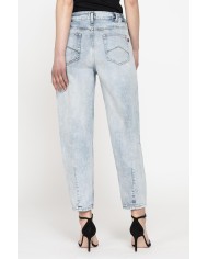 JEANS 5 TASCHE CON ELASTICO IN CINTURA MOD.758A IN DENIM 13,5 oz. Vita alta e gamba morbida