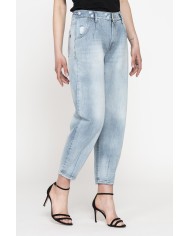 JEANS 5 TASCHE CON ELASTICO IN CINTURA MOD.758A IN DENIM 13,5 oz. Vita alta e gamba morbida