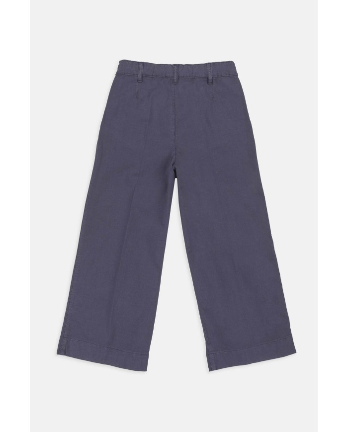 PANTALONE IN POPELINE STRETCH. Vita regolare e gamba regolare.