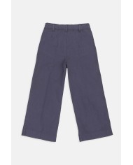 PANTALONE IN POPELINE STRETCH. Vita regolare e gamba regolare.