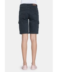 BERMUDA IN JEANS COLOR STRETCH. Vita regolare